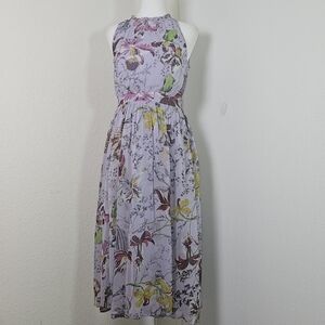 Anthropologie Hermia Midi Sundress  Sz 2 Floral W Cinch Waist Romantic, Whimsy